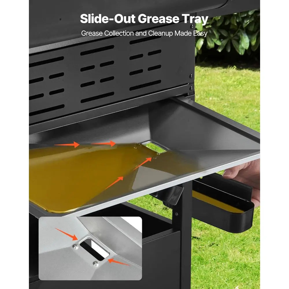 4-Burner Propane Gas Grill with Side Burner, 425 Sq. In.