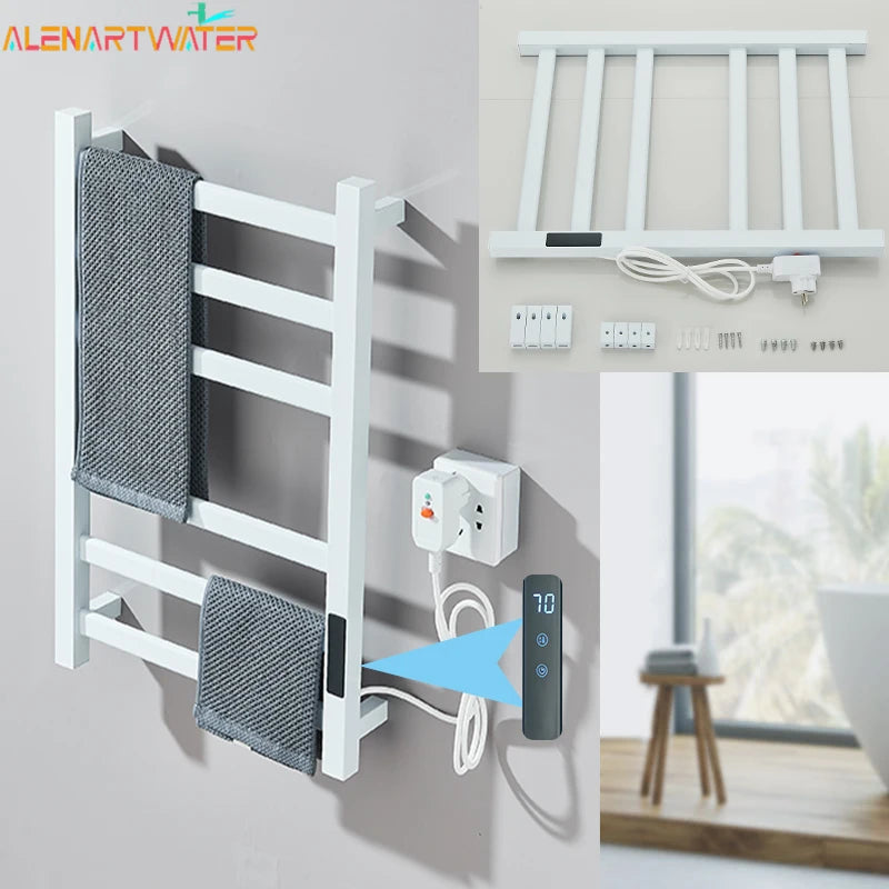 Temperature &Time Control Smart Home Heated Towel Rail Towel Warmer