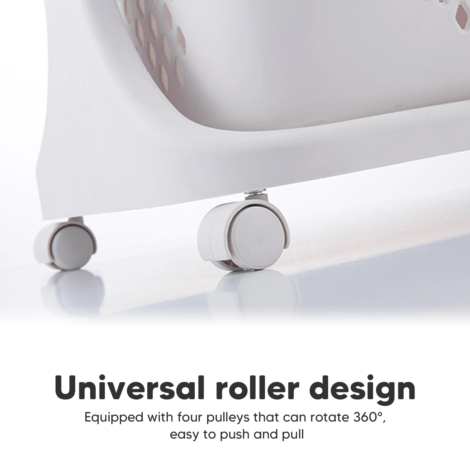 2/4 Tier Laundry Basket Rolling Cart Removable Storage Buckets