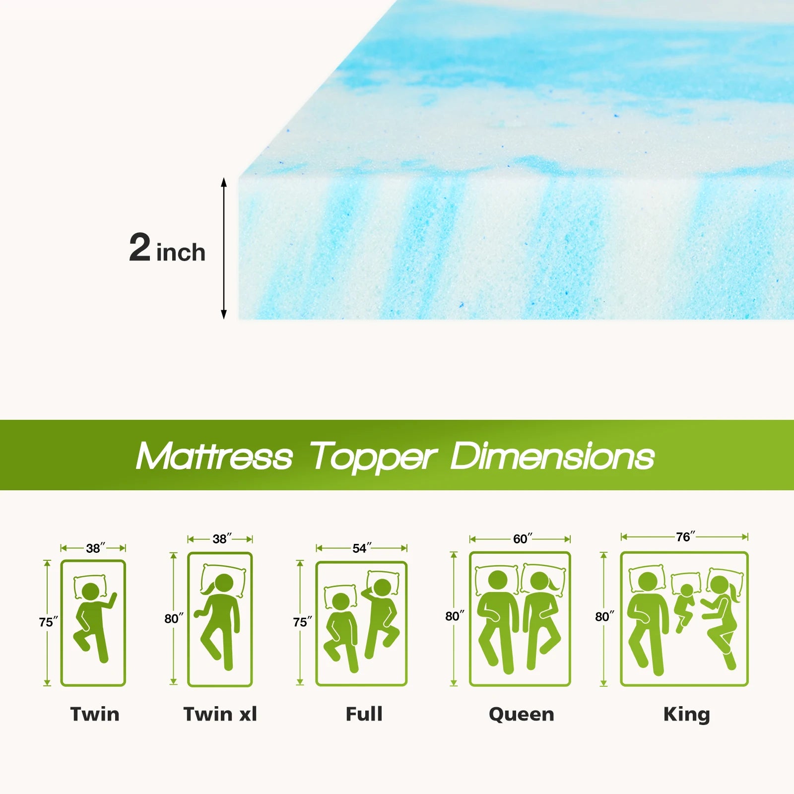 Soft Mattress Topper Thick Gel Cooling Mattress Soft and Breathable Bed Topper Bedroom Furniture