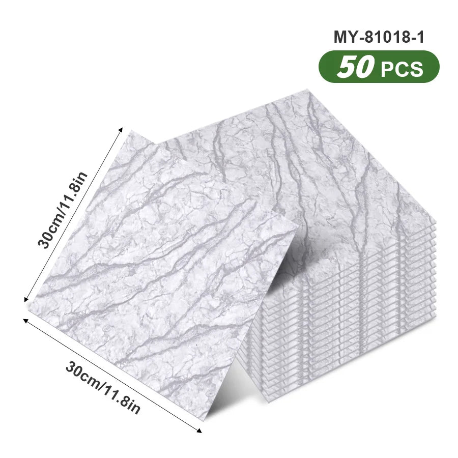 50pcs SXP Floor Sticker Peel and Stick 11.81x11.81in Self adhesive Wall Stickers Easy DIY 1.5mm thick Applies to any indoor