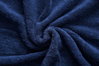 Set of 4 Navy Blue Turkish Cotton Hand Towels, Soft Bathroom Face Towels for American Homes