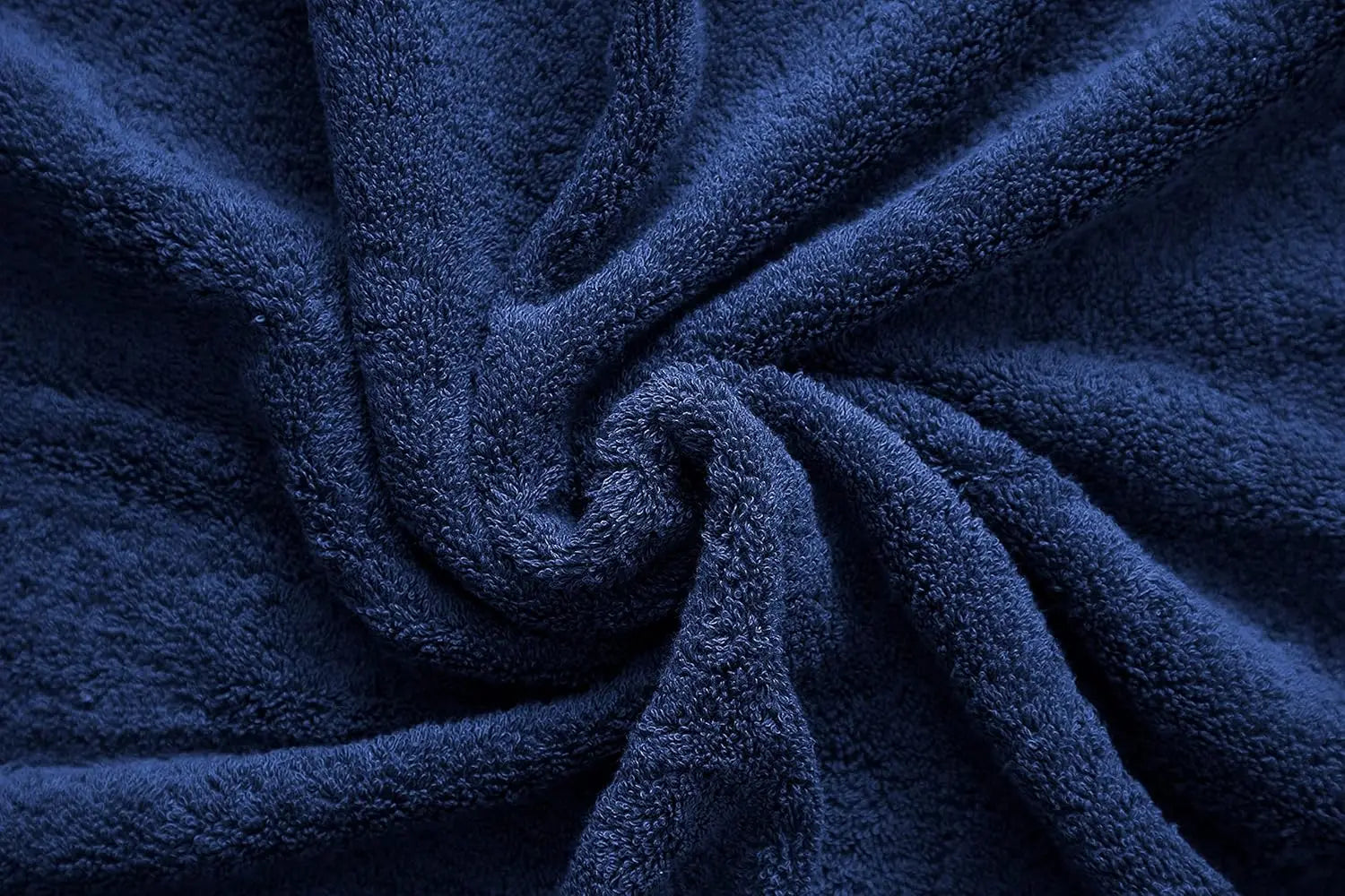 Set of 4 Navy Blue Turkish Cotton Hand Towels, Soft Bathroom Face Towels for American Homes