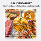 TOSHIBA 6-in-1 Inverter Microwave Oven Air Fryer Combo MASTER Series - Broil, Convection, Speedy Combi, 27 Auto Menu