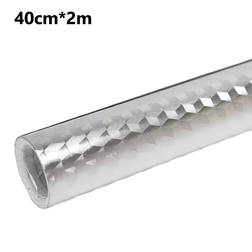 5/2/1M Modern Kitchen Oil-proof Self Adhesives Stickers High-temperature Aluminum Foil Gas Stove Cabinet Contact Sticke