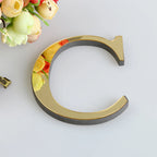 26 English Letters Wall Sticker 3D Mirror Acrylic Gold
