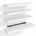 4/8pcs Floating Shelves Bathroom Storage 15.8 Inch Rustic Wood Wall Mounted Decor