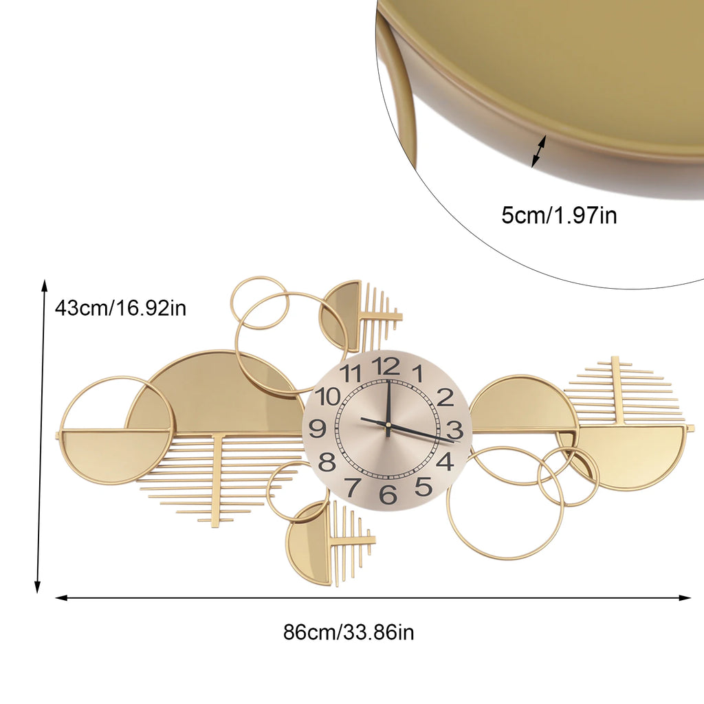 Creative Modern Metal Wall Clock,Battery Operated