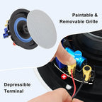 Herdio 4 " 320 Watts 2-Way Bluetooth Ceiling Speakers Package