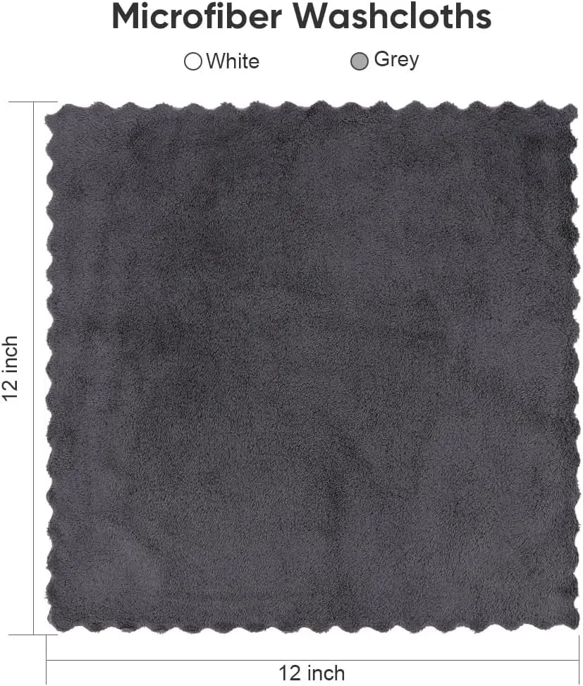 Ultra Soft Washcloths 12 Pack, Premium Microfiber Towel Sets 12x12 inches,