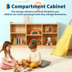 6-Shelf Montessori Toy Organizer with Adjustable Divider