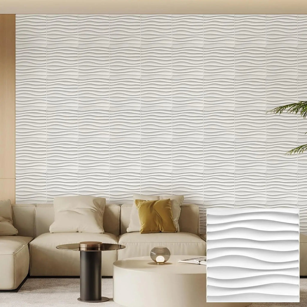 30 pack 3D wall panel. PVC flower textured wall panels. 11.8x11.8 Double-Sided Tape.