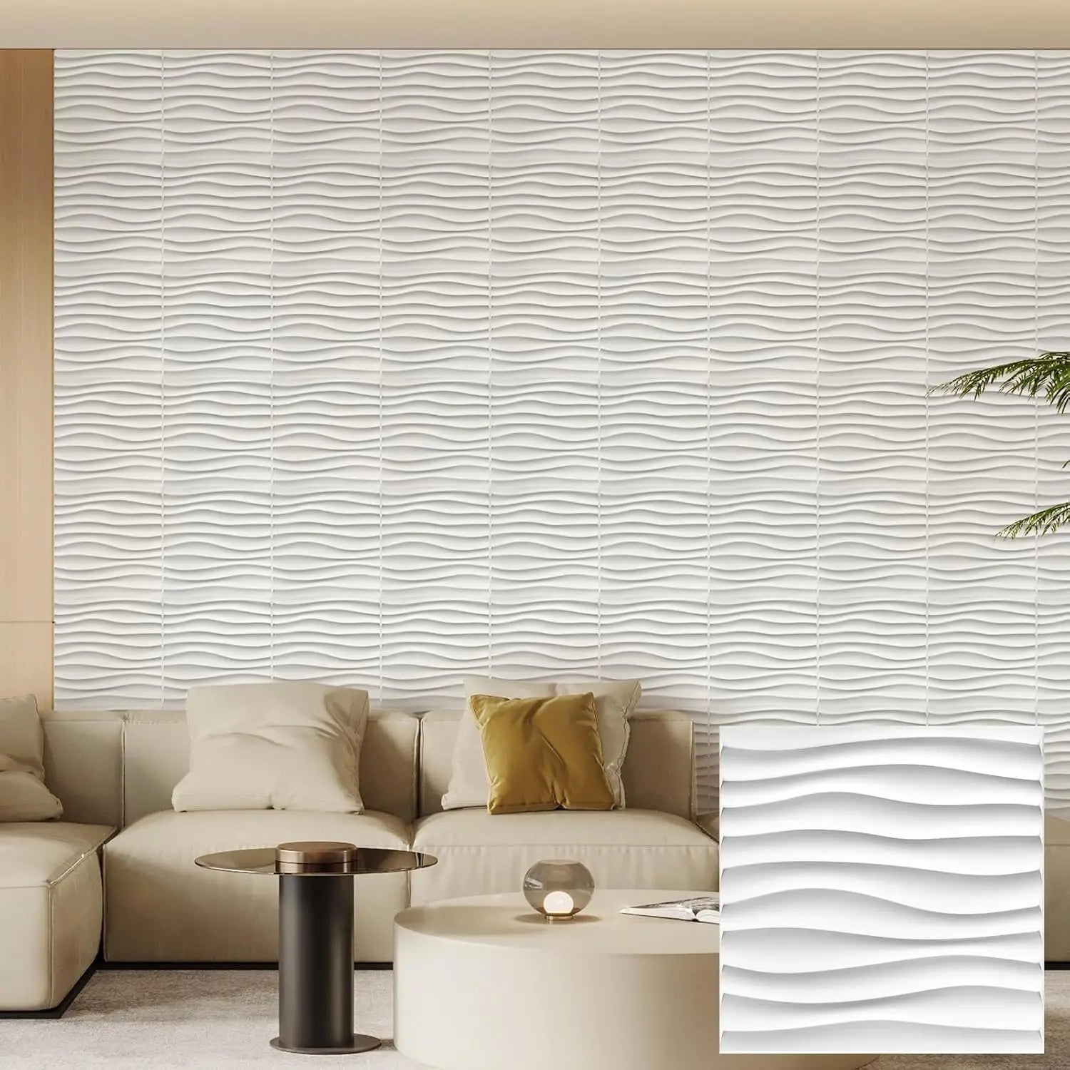 30 pack 3D wall panel. PVC flower textured wall panels. 11.8x11.8 Double-Sided Tape.