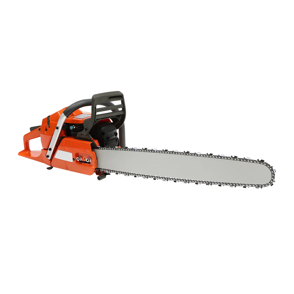 65cc 2-Cycle Gas Powered Chainsaw 24-Inch Guide Bar 3.4KW Gasoline Power