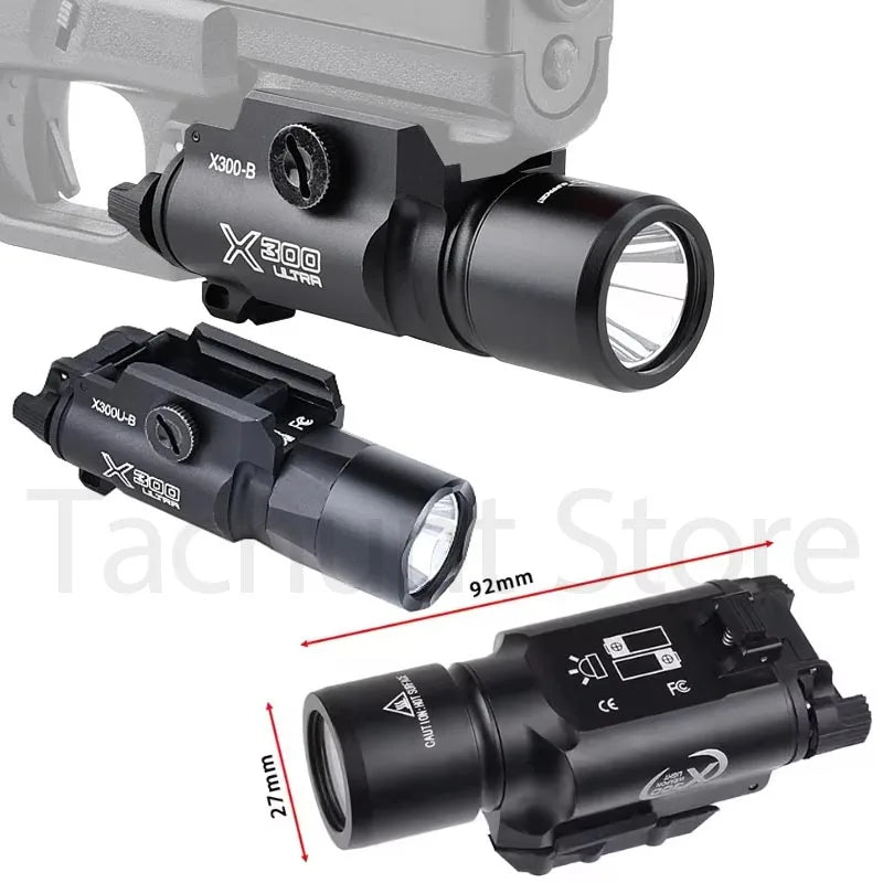 Ultra Weapons Flashlight Tactical Scout Light Airsoft Rifle 20mm Rail