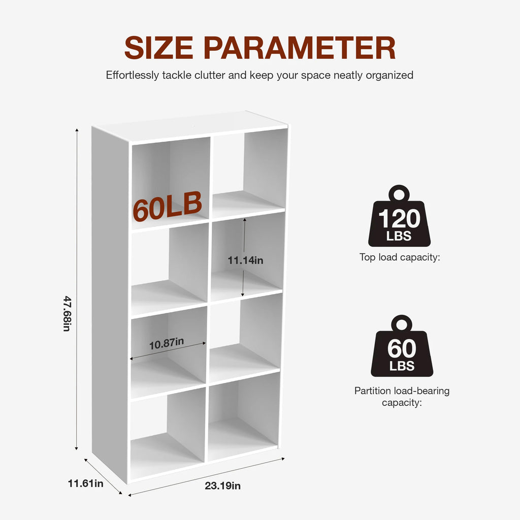 9 Cube Storage Organizer Wooden Shelf Bookcase