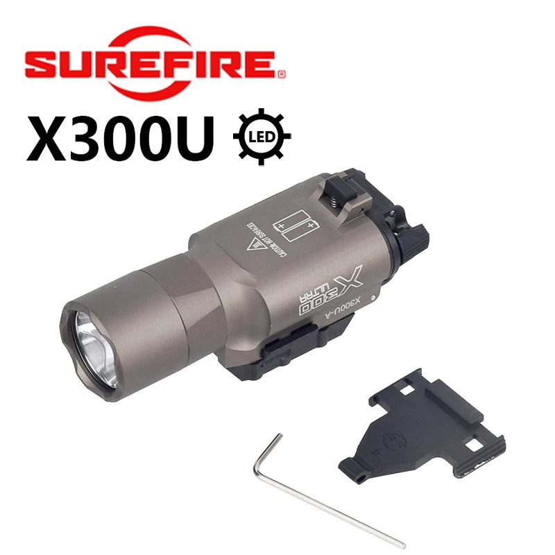 Ultra Weapons Flashlight Tactical Scout Light Airsoft Rifle 20mm Rail