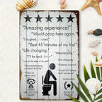 1PC Tin Sign 5-Star Bathroom