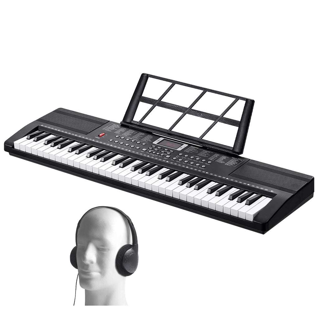 SucceBuy 61 Key Digital Keyboard Piano Electric Portable Piano 200 Tones 200 Rhythms or 600 Tones 500 Rhythms for Beginner Use