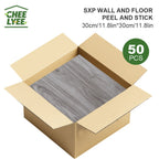 50pcs SXP Floor Sticker Peel and Stick 11.81x11.81in Self adhesive Wall Stickers Easy DIY 1.5mm thick Applies to any indoor