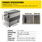 20L 22L 35L 45L 55L Car Refrigerator Mini Fridge Freezer Portable Compressor Cooler DC 110-240V Ice Box for Camping
