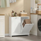 Tilt-Out Double Laundry Hamper Cabinet with 2 Removable Baskets