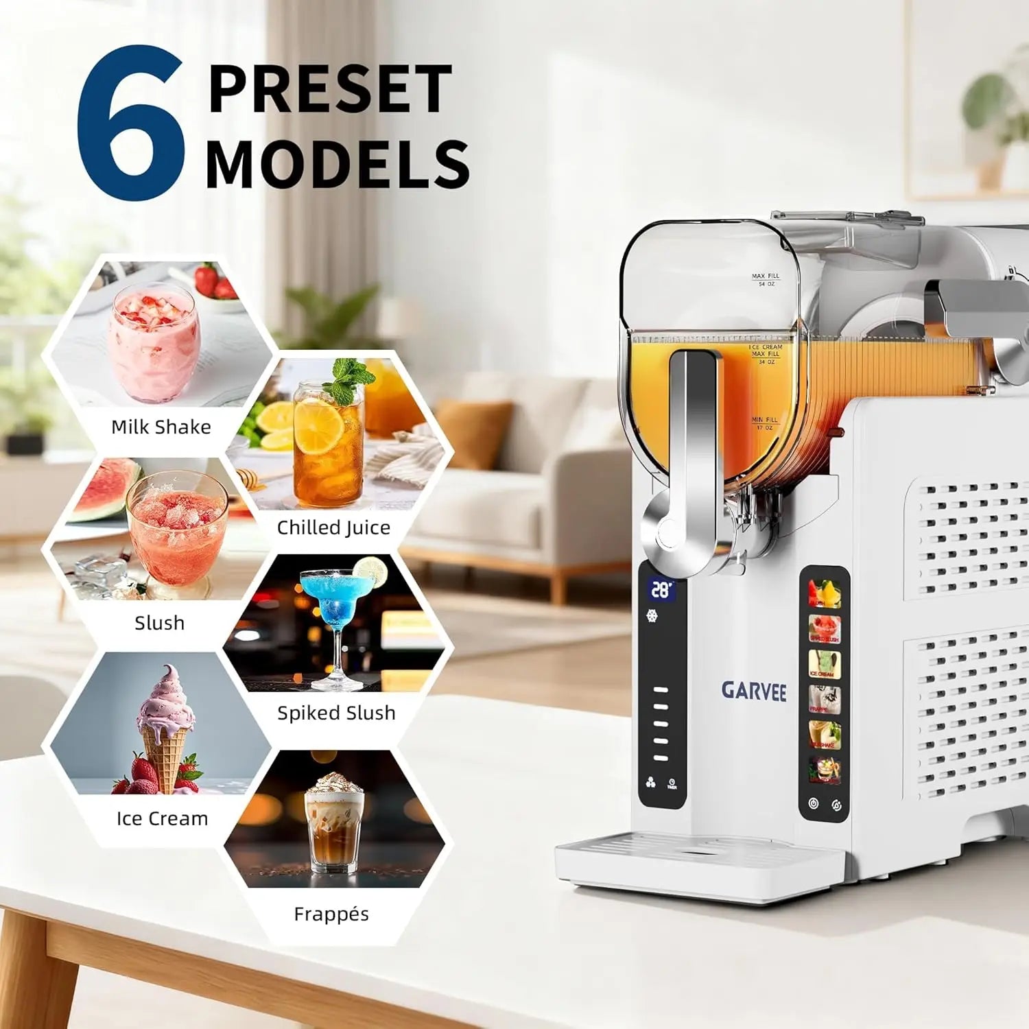 No Ice Needed Frozen Drink Maker with LED Display & 6 Pre-Set Programs