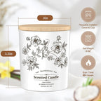 Deluxe Vanilla Coconut Soy Wax Candle, 8 Oz