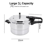 Aluminum Pressure Cooker with Steaming Plate