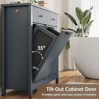 Dual-Section Laundry Hamper and 20-Gallon Waste Bin