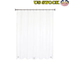 Medium Weight PEVA Shower Curtain 70 x 72 Inch Waterproof Eco-Friendly Odorless Liner with Beaded Roller Rings Standard Size