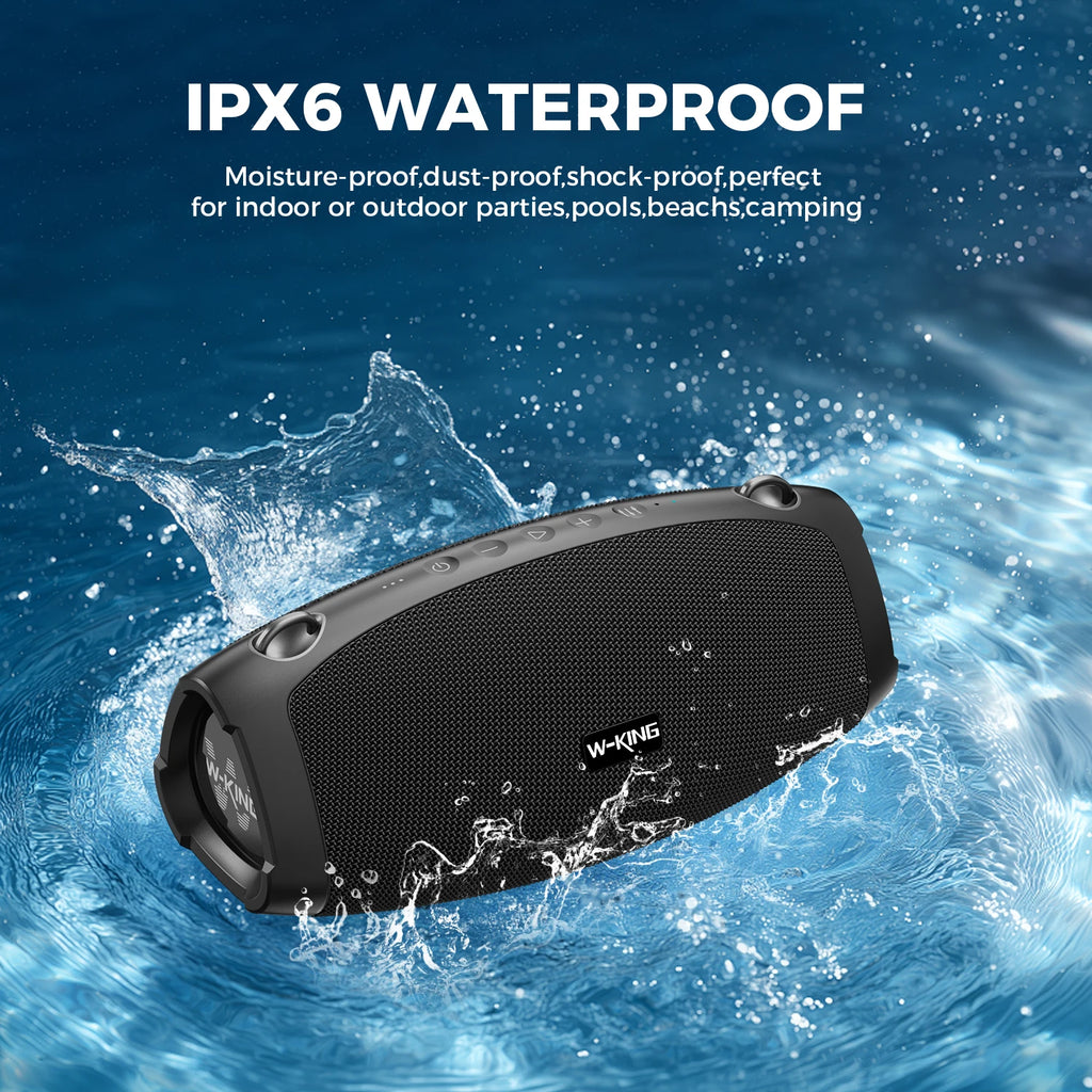 70W Portable Loud Bluetooth Speakers with Wireless Microphone,