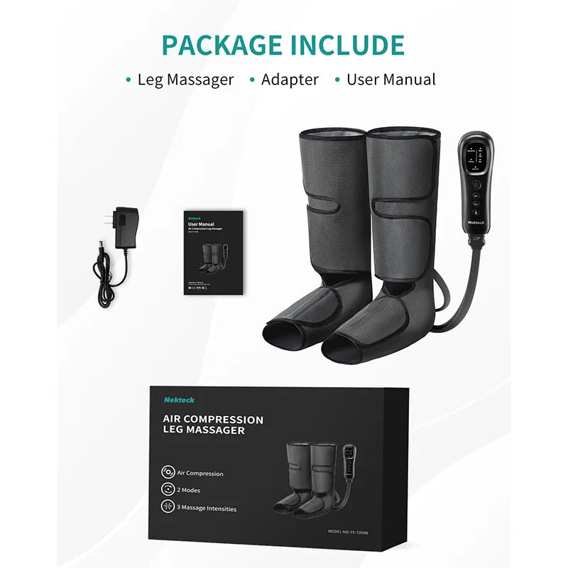Air Compression Calf Wraps Air Pressure Massage for Blood Circulation and Relaxation Lymphatic Drainage