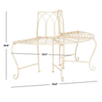 Antique White Distressed Wrought Iron 50Inch Curved Tree Bearden