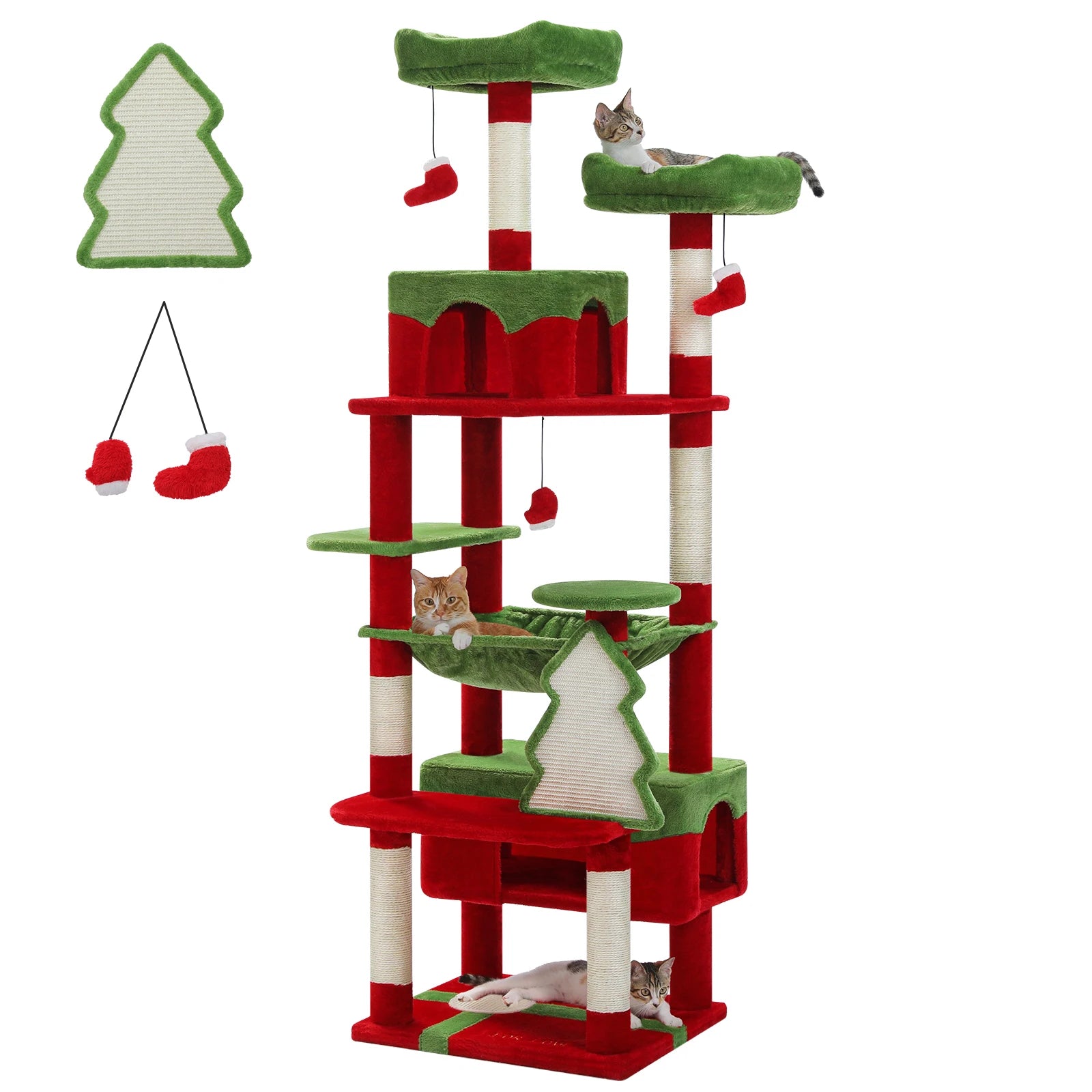 Large Cat Tree and Tower With Covered Scratching Post and much more