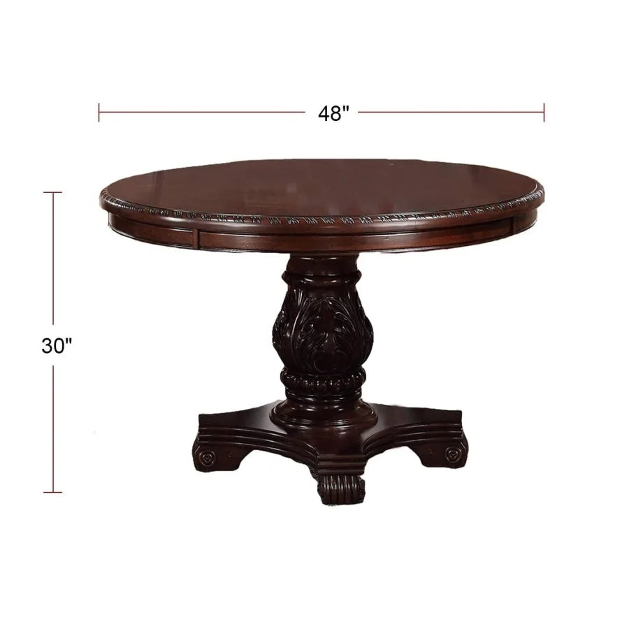 5pc Dining Set with 1 Classic Dining Table & 4x Side Chairs,
