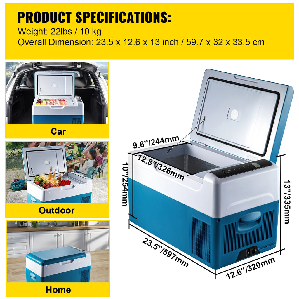 20L 22L 35L 45L 55L Car Refrigerator Mini Fridge Freezer Portable Compressor Cooler DC 110-240V Ice Box for Camping
