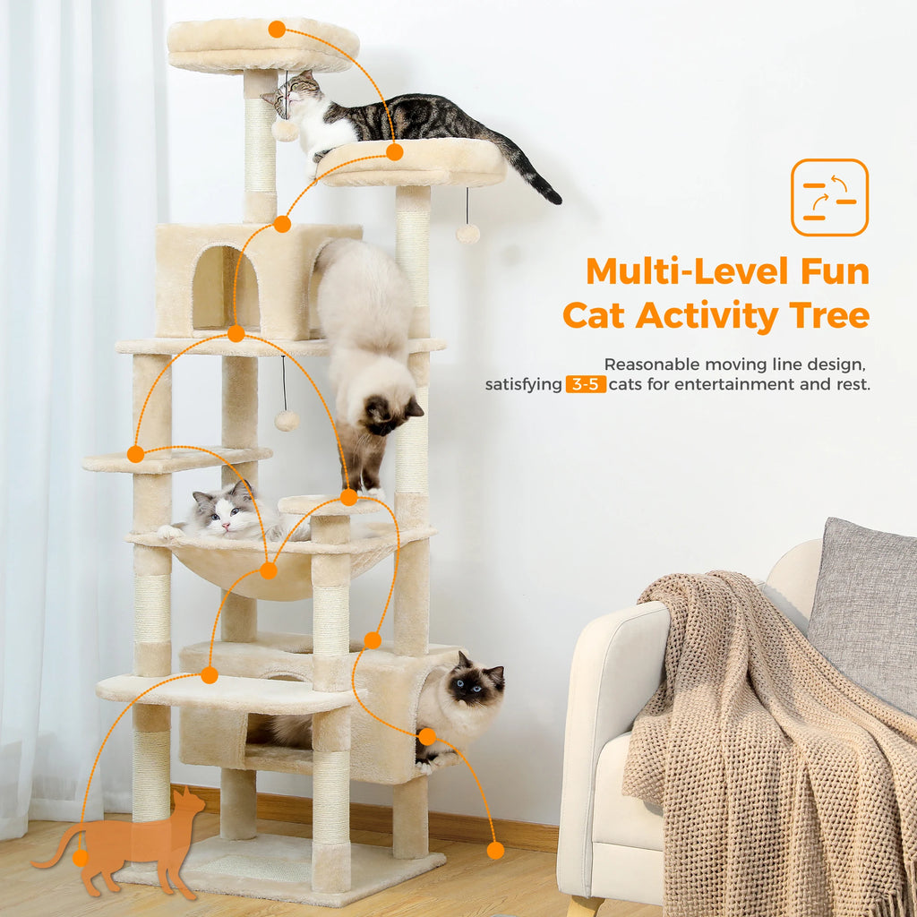 Large Cat Tree and Tower With Covered Scratching Post and much more