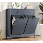 Dual-Section Laundry Hamper and 20-Gallon Waste Bin