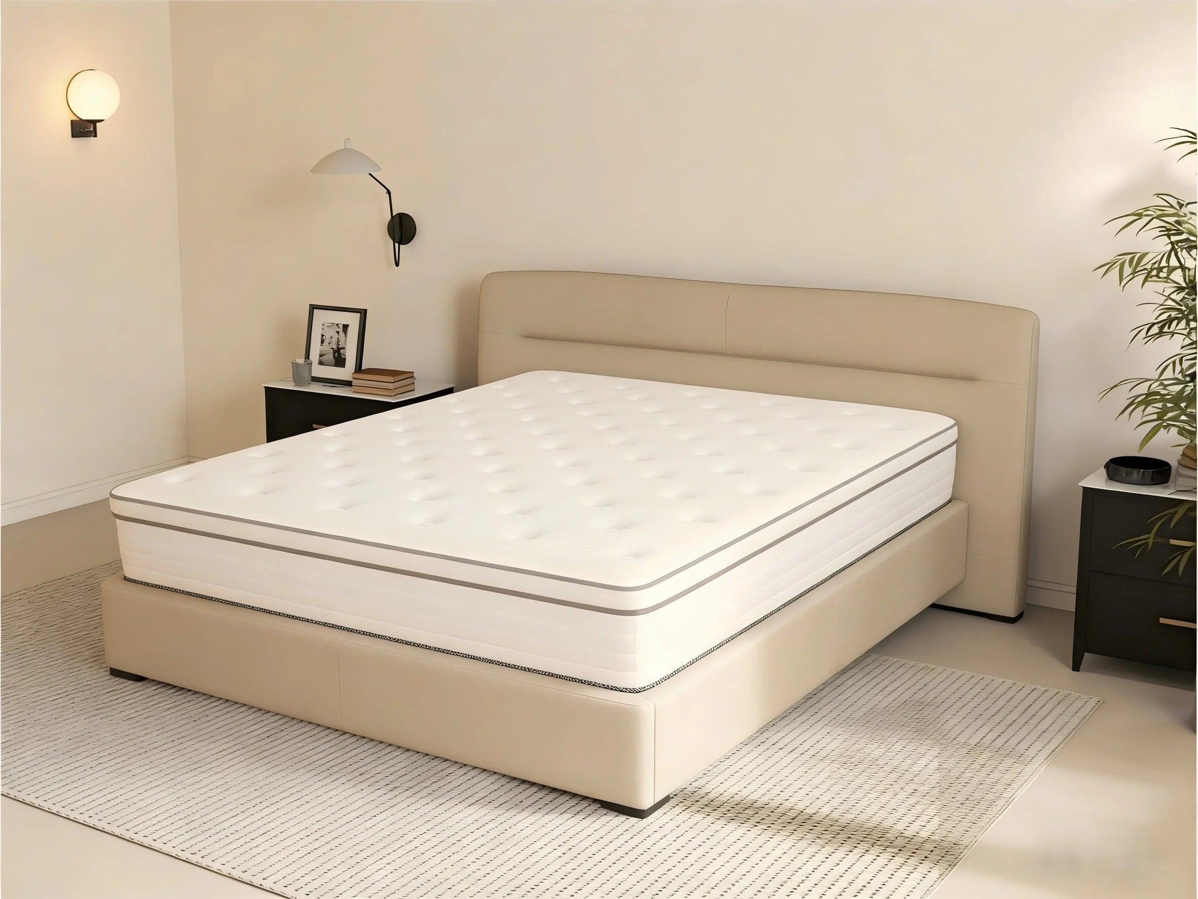 12 Inch Queen King Full Twin Mattress in a Box with  Memory Foam & Pocket Springs, Motion Isolation, Pressure Relief