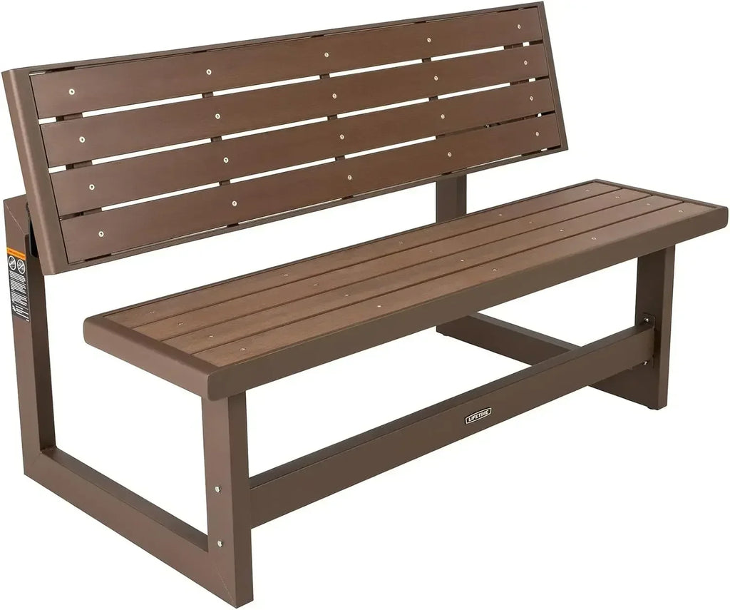 Outdoor Convertible Bench, 55 Inch