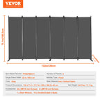 3/4/6 Folding Privacy Screen and Portable Freestanding