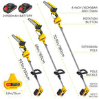 2 in 1 Cordless Pole Saw & Mini Chainsaw, 6-inch