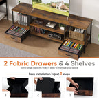 63IN Wooden Tv Stand For Up To 75 Inch TV Entertainment Center