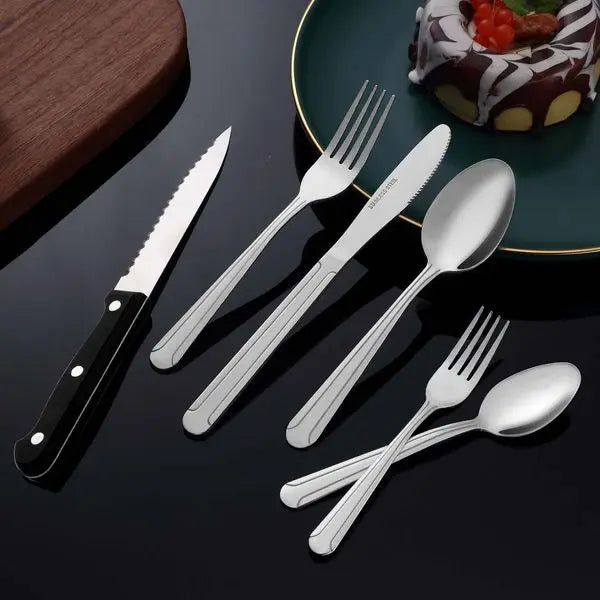 72 Pieces Silverware Set with Steak Knives