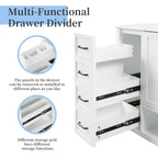 36" Modern Vanity with Ceramic Sink, Soft-Close Drawers & Door,