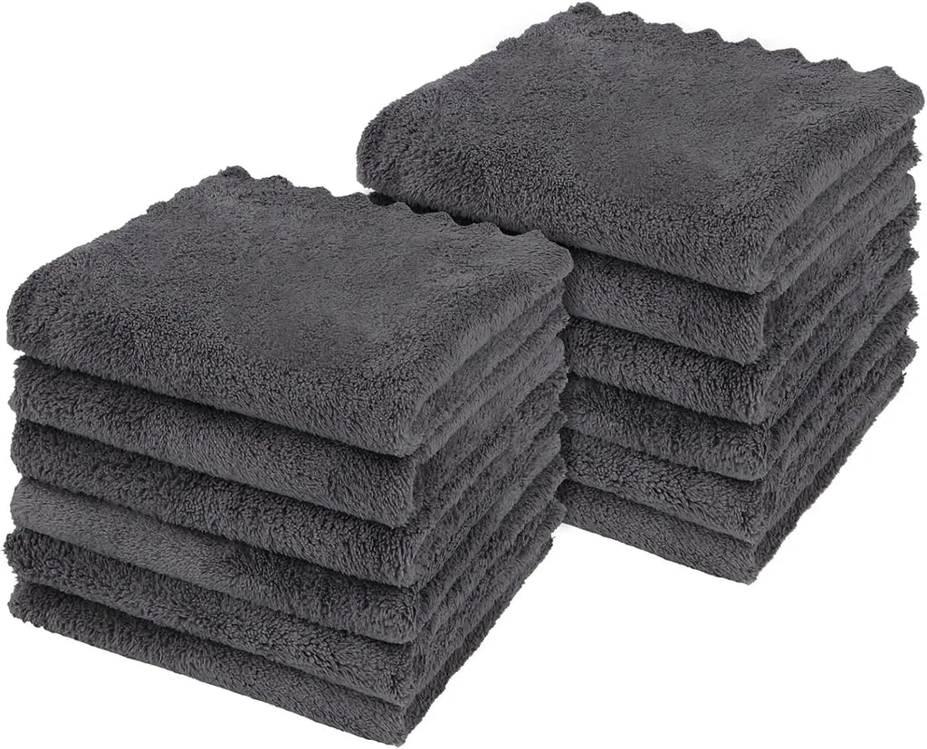 Ultra Soft Washcloths 12 Pack, Premium Microfiber Towel Sets 12x12 inches,