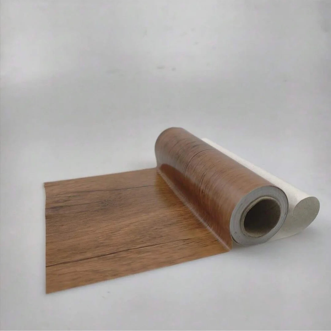1PC 5mx10cm/20cm Imitation Wood Grain Door Frame Decoration Sticker,Bedroom and Living Room Wall Stickers,Floor Decoration Lines