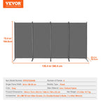 3/4/6 Folding Privacy Screen and Portable Freestanding