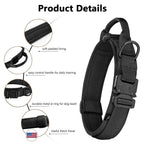 Tactical Dog Harness Collar Leash Molle Pouches For Medium Large Dogs